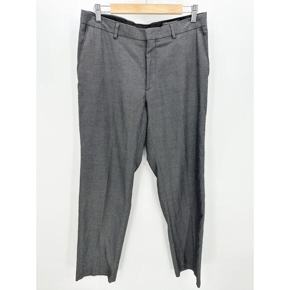 Banana Republic Factory Tailored Fit Grey Black Dress Pants Men's Size 33 x 34 - Picture 7 of 7
